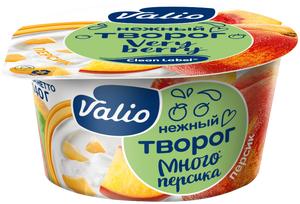 Творог Valio с персиком Clean Label®, 3.5 %, 140 г