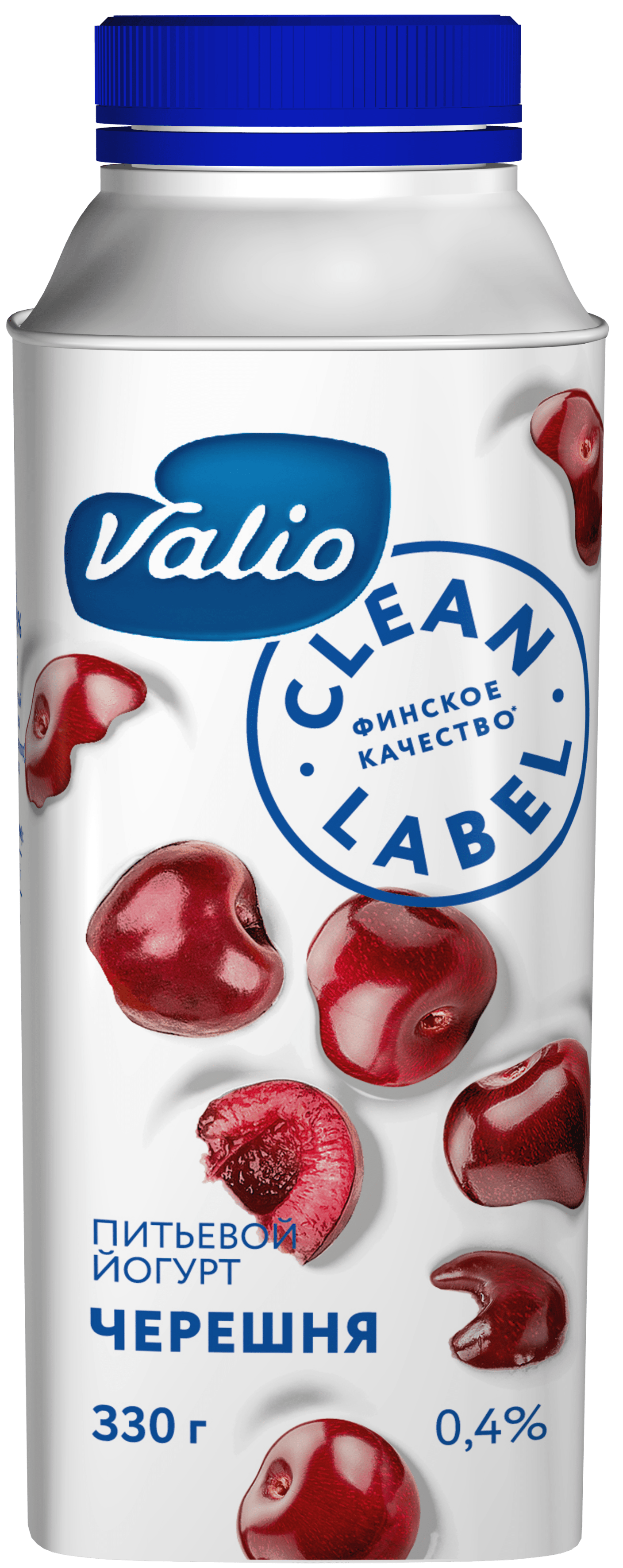 Йогурт  питьевой Valio с черешней Clean Label®, 0.4 %,330 г