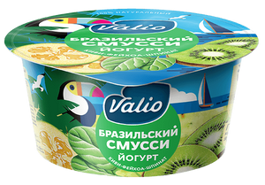 Йогурт "Valio Clean Label бразильский смусси" с киви, фейхоа и шпинатом