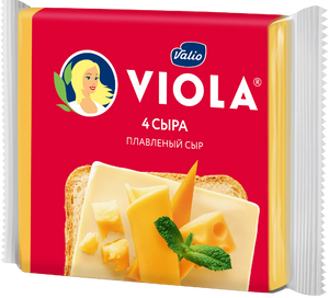 Сыр плавленый Viola "Четыре сыра" в ломтиках, 140 г