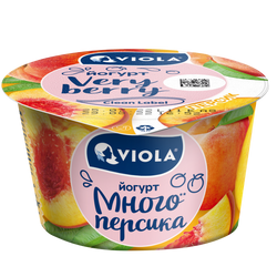Йогурт Viola Clean Label® с персиком, 2.6 %, 180 г