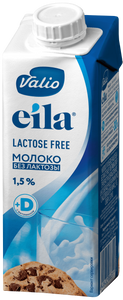 Безлактозное молоко Valio Eila UHT, обогащенное витамином D, 1.5 %, 250 мл