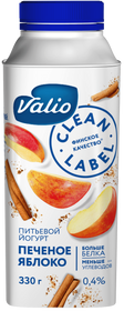 Йогурт питьевой Valio «Печеное яблоко» с яблоком и корицей Clean Label®, 0.4 %, 330 г