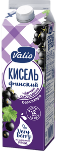 «Кисель Valio» безалкогольный напиток из черной смородины, без сахара,0.95 л