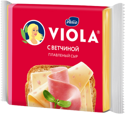 Сыр плавленый Viola с ветчиной в ломтиках, 140 г