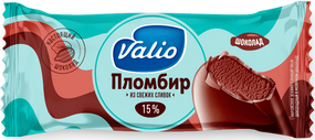 Мороженое эскимо пломбир шоколадный в молочном шоколаде Valio, 80 г