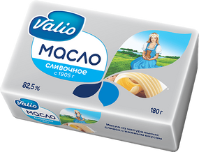 Масло Valio кислосливочное 82,5 %, 180 г